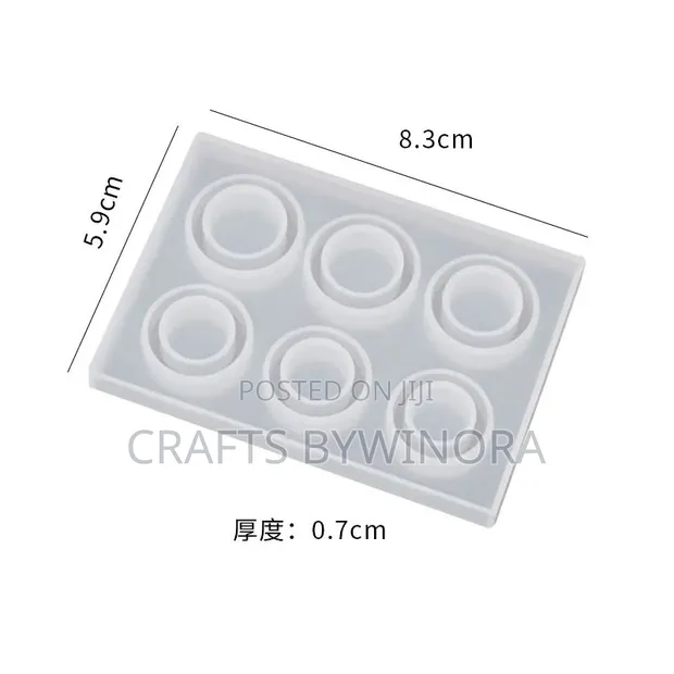 6-in-1 Ring Silicone Mold for Resin Art - 1
