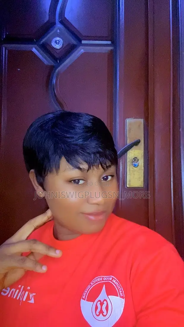 Flat Pixie Cut Machine Made Wig - 1
