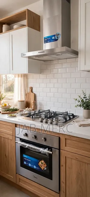 3-in-1 Gas Hob, Electric Oven & Extractor - 60cm Stainless Steel