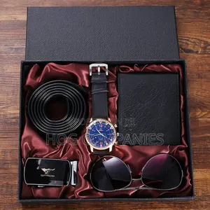 Men's Belt, Watch, Wallet Gift Set Box