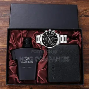 Men's Perfume, Wallet & Watch Gift Set - Fast Delivery