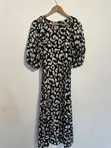 Primark Black and White Animal-Print Midi Dress - 3