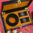 Men's Leather Belt Birthday Gift Box - Black - 1