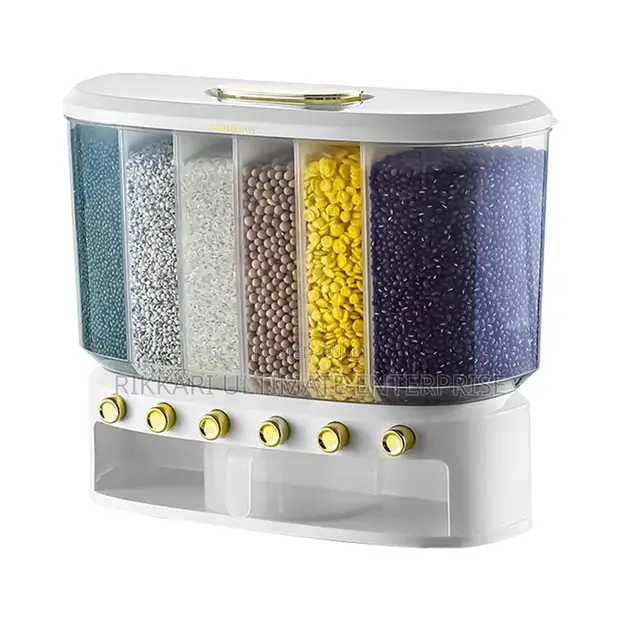 6-Grid Wall-Mounted Cereal Dispenser - 1