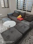3-in-1 L-Shape Sofa with 5 Cushions - 1