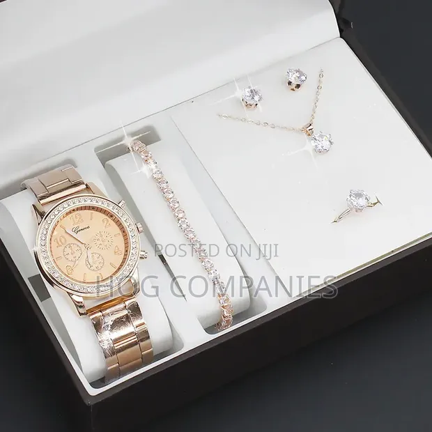 Ladies Necklace, Watch & Earrings Gift Set - 1