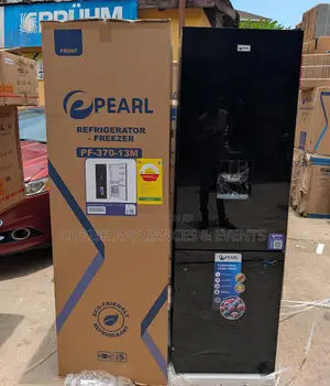 Pearl PF-370-13M 262L Black Mirror Refrigerator Freezer