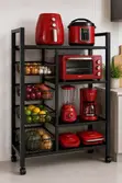 4-Tier Metallic Kitchen Rack | Strong & Stylish - 4