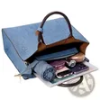 Ladies 3-in-1 Leather Handbag Set - Black - 4