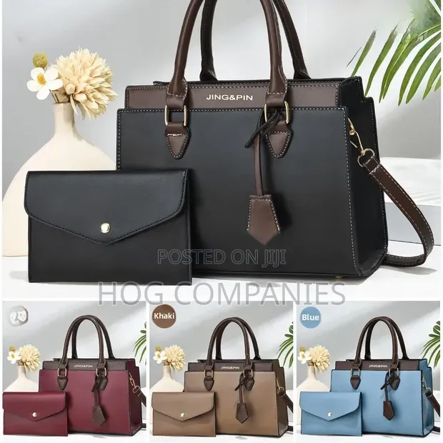 Ladies 2-in-1 Leather Handbag Set - 1