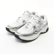 Chanel White and Silver Fabric & Laminated Sneakers - 1
