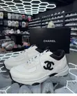 Chanel CC Logo Leather Sneakers - 2