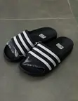 Adidas Adilette Aqua Slides - Black/White - 1