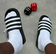 Adidas Adilette Aqua Slides - Black/White - 2