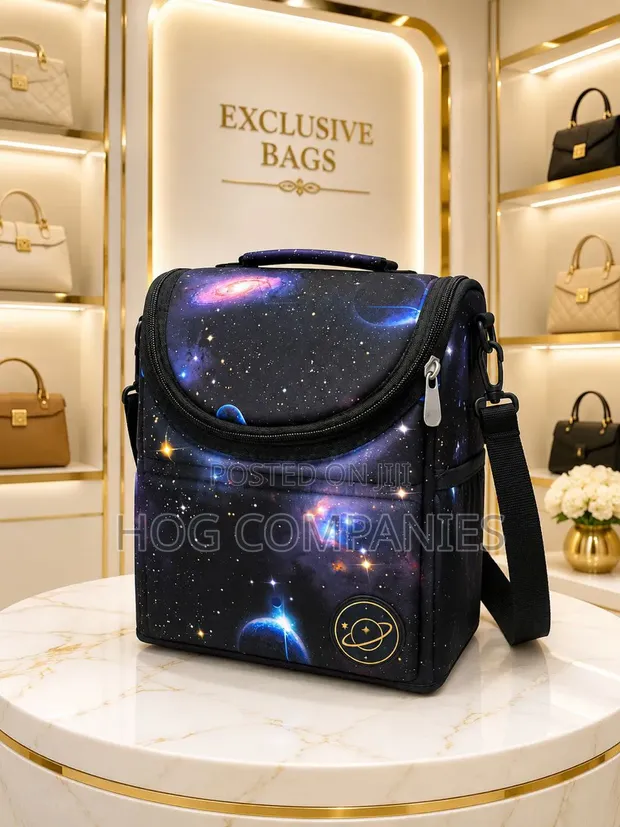 Classy Foldable Large Capacity Lunch Bag with Straps - 1