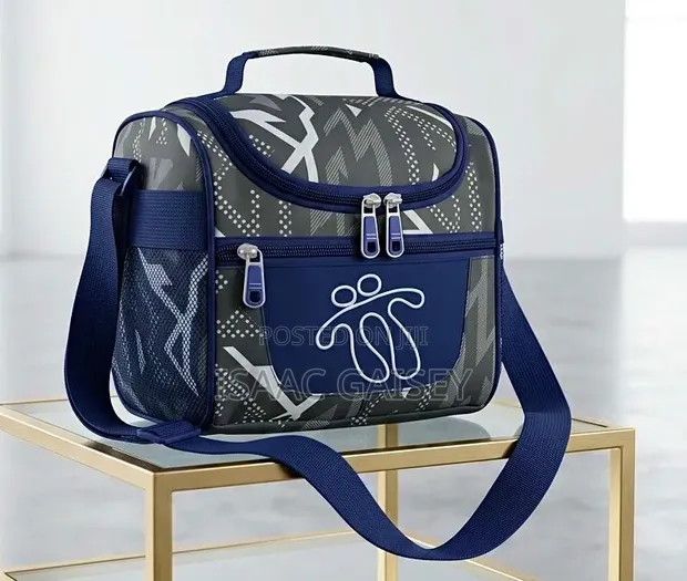 Insulated Lunch Bags with Zip and Side Pockets - 1