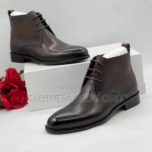 Steve Riots Dark Brown Leather Chukka Boots - Size 40-46
