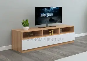 Wood-Mode Foreign Board TV Stand with Drawers & Shelves