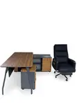 Home Executive Office Table and Chairs - 4