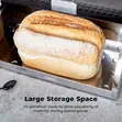 Tower Roll Top Bread Bin - Stainless Steel, Black & Brass - 4