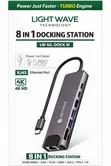 USB-C 8-in-1 Hub with HDMI, RJ45, SD/TF Card Reader, USB 3.0, PD - 3