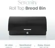 SWAN Serenity Bread Bin Roll Top Lid, 14 Litre, Black - 3