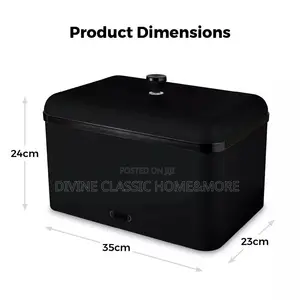 Sera Bread Bin with Smoked Trim - Midnight Blue