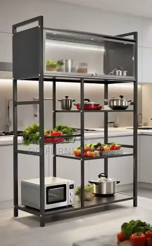 Stylist Kitchen Storage Rack with Cabinet