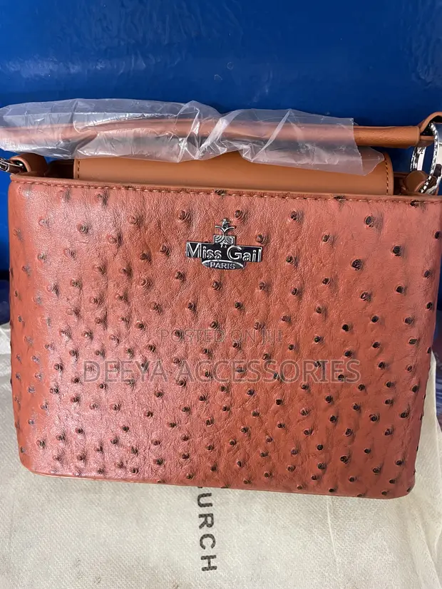 Missibaba Brown Leather Handbag - 1