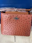 Missibaba Brown Leather Handbag - 1