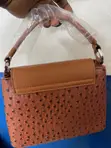 Missibaba Brown Leather Handbag - 2