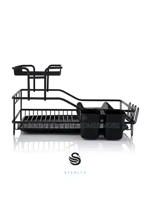 Swan Stealth 15 Plate Dish Rack with Removable Cutlery Holder