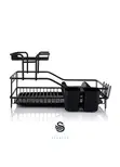 Swan Stealth 15 Plate Dish Rack with Removable Cutlery Holder - 1