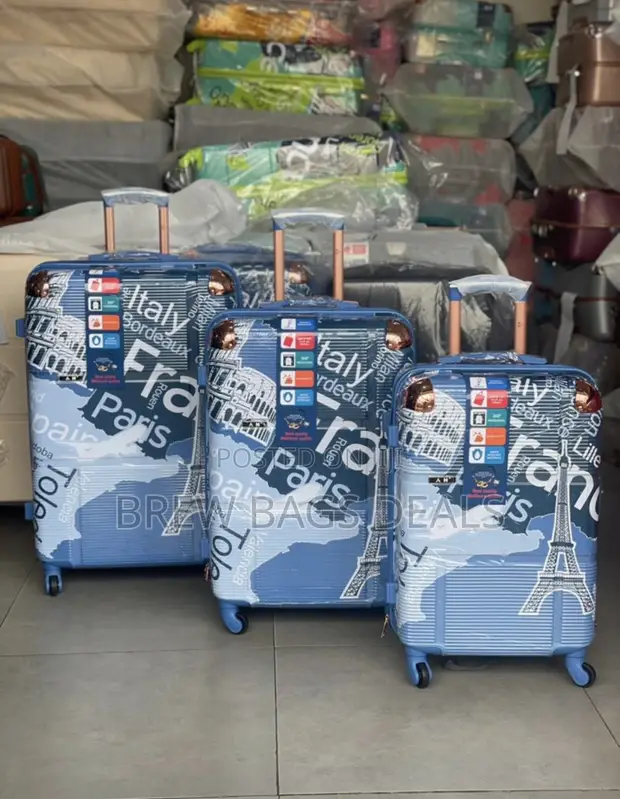 Premium AK 3-Set Paris Tower Design Unbreakable Travel Bag - 1