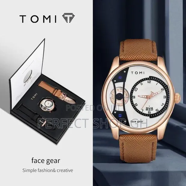 Tomiforce Quartz Wristwatch - Brown Leather - 1