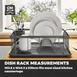 Tower Scandi Grey 9 Plate Dish Rack with Wooden Handles - 4