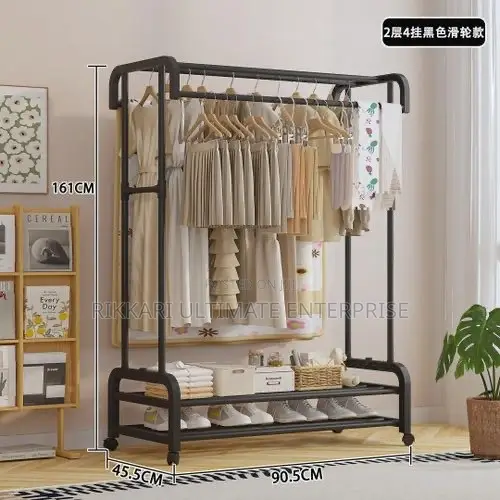 Brand New CL Clothes Rack - Black Metal - 1