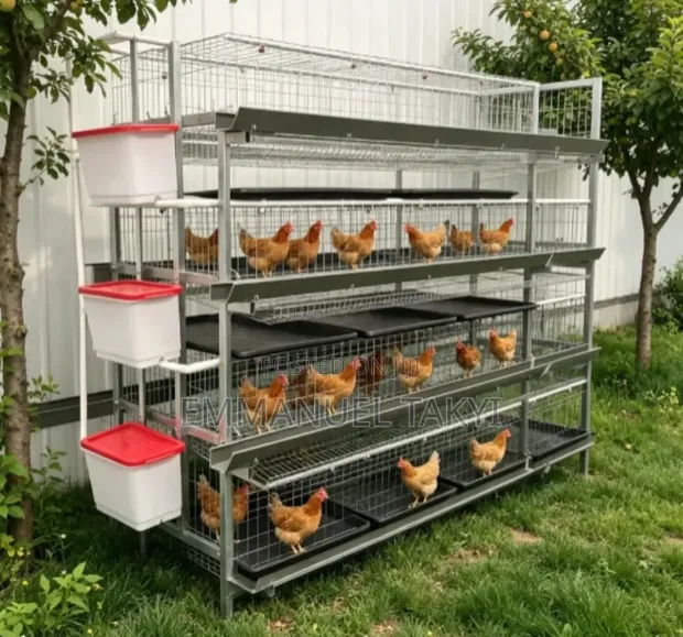 H-Shape Chicken Cage - Galvanized Steel - 1