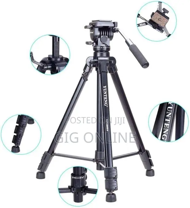 VCT-880 Extendable Camera Tripod - 1