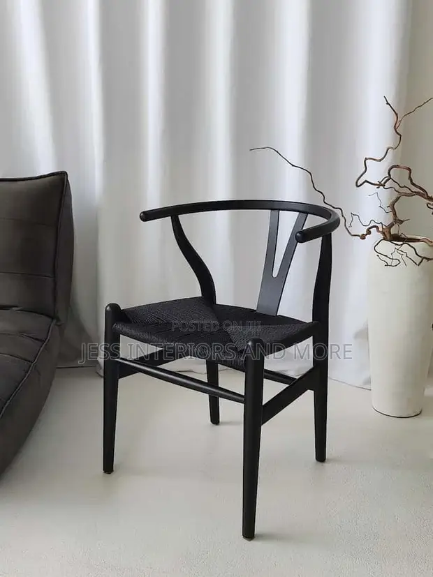Wishbone Dining Chair - Black - 1
