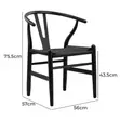 Wishbone Dining Chair - Black - 3