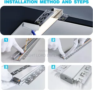 Poshplus Plaster Boards Aluminum Profiles Channel (10ft)