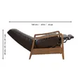 Asher Wood Arm Push Back Recliner Chair - 3