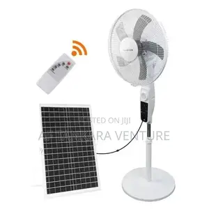 Brand New Solar Standing Fan - Strong Airflow, Quiet