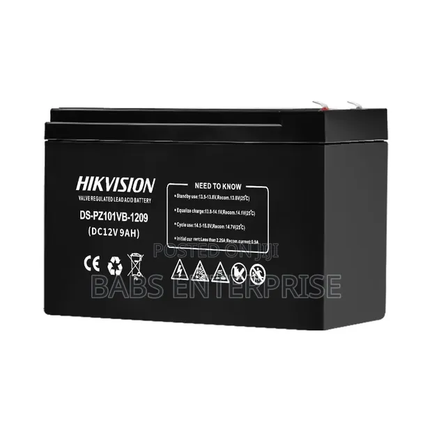 Hikvision 12V 9AH Lead-Acid Battery - 1