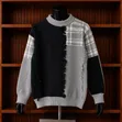 Colorblocked Knit Crewneck Pullovers - 1
