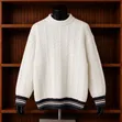 Colorblocked Knit Crewneck Pullovers - 3