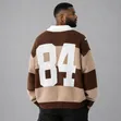 Chunky Knit Striped Rugby Polo Sweater - 3