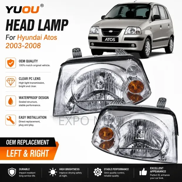 Hyundai Atos 2004-2008 Headlights - 1