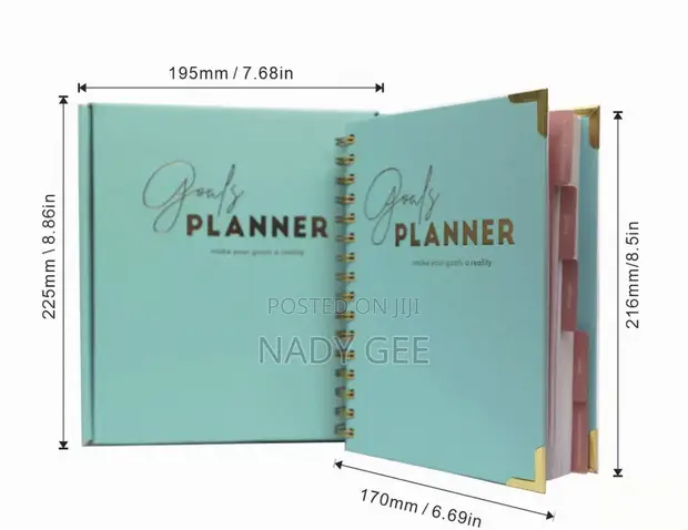 Undated A5 Goal Planner in Turquoise - 1